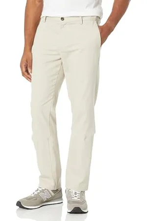 Amazon Herren Knitterfreie Flatfront-Chinohose in schmaler Passform, , 36W / 28L