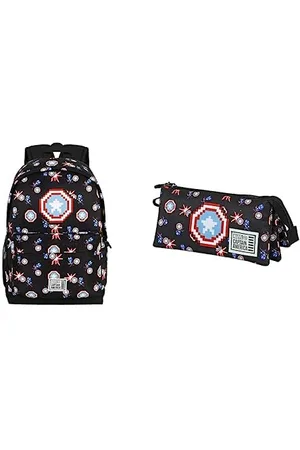 Marvel Captain America Pixel ECO Rucksack + Dreifach-Federmäppchen