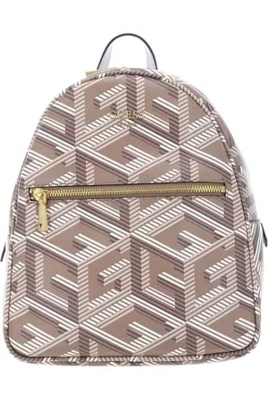 Guess Women Vikky Backpack Bag, Taupe-Logo