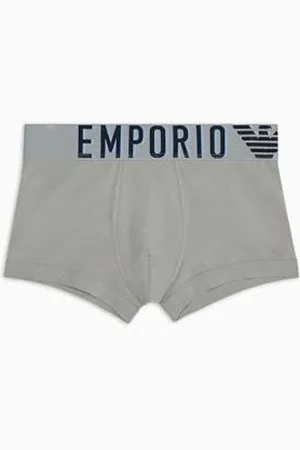 Emporio Armani Herren Stretch Cotton Megalogo Trunks, , XL