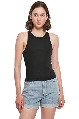 Build Your Brand Damen BY208-Ladies Racer Back Top Trägershirt/Cami Shirt, Black, S