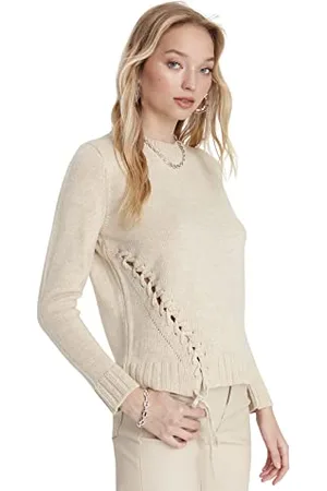 Trendyol Damen Einfarbiger Pullover mit Rundhalsausschnitt Sweatshirt, , L EU