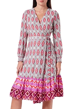 IZIA Damen Wickelkleid Kleid, , M