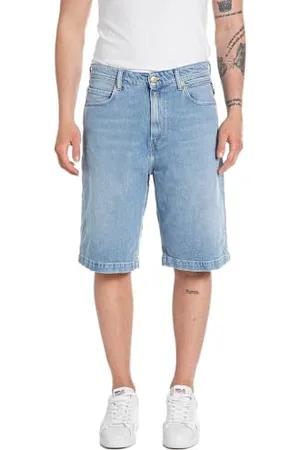 Replay Herren Jeans Shorts aus Comfort Denim, Blau (Light Blue 010), 38