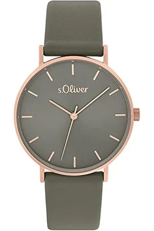 QS by s.Oliver Armbanduhr Damen Quarzuhr Analog, mit Leder Armband, , 3 bar Wasserdicht, Kommt in Uhren Geschenk Box, 2033488