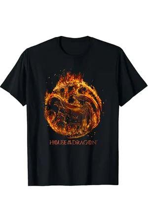 Game of Thrones House of the Dragon Burning Targaryen Sigil T-Shirt