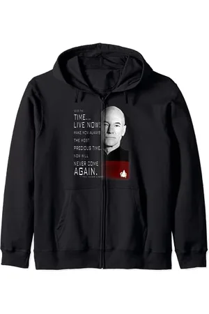 Star Trek : The Next Generation Captain Picard Live Now Quote Kapuzenjacke