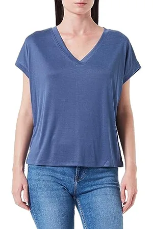 QS by s.Oliver Damen T-Shirt ärmellos Blue 46