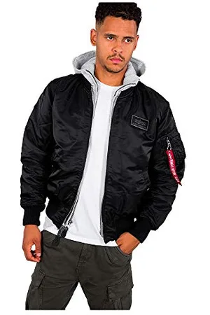 Alpha Industries Herren Jacke MA-1 D-Tec, Schwarz (Greyblack 03), Gr. XXL