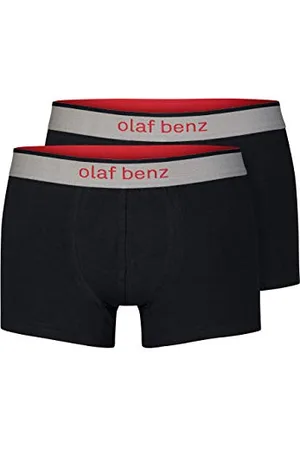 OLAF BENZ Retroshorts für Herren - 2-Pack - Körpernahe Passform - - Grösse S (OB-1-01023-8000-S)