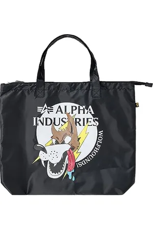 Alpha Industries Wolfhounds Zip Shopper praktische Einkaufstasche Black