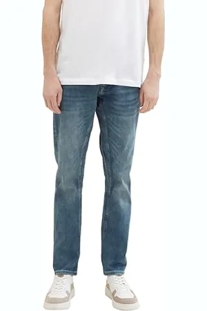TOM TAILOR Herren Tapered Regular Jeans mit Stretch, , 34/34