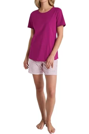 Calida Marine Dreams Kurz-Pyjama Damen, weich, pflegeleicht, elastischer Hosenbund