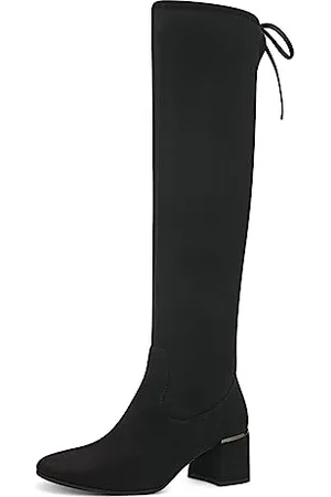 Marco Tozzi Damen Overknee Stiefel Elegant mit Blockabsatz, (Black), 37