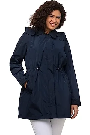 Ulla Popken Damen HYPRAR Funktionsjacke, Kapuze, 2-Wege-Zipper Jacken, , 42-44