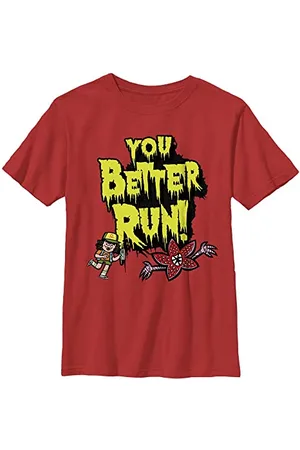 Stranger Things Unisex Kinder Better Run Short Sleeve T-shirt, , Einheitsgröße