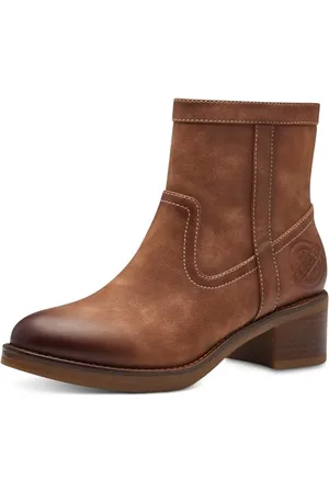 QS by s.Oliver Damen Stiefeletten mit Absatz Elegant Vegan, Braun , 36 EU