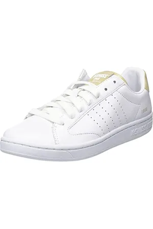 K-Swiss Damen Lozan Klub LTH Sneaker, WHT/WHT/Champagne, 41.5 EU