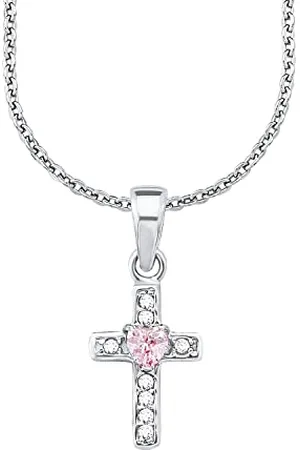 Amor Kette mit Anhänger 925 Sterling Silber Mädchen Kinder Sets, mit Zirkonia synth, 35+3 cm, Kommt in Schmuck Geschenk Box