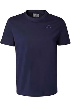 Kappa Herren Cafers Slim Tee Bequemes und stilvolles technisches T-Shirt, Marineblau/Intensives Blau, M