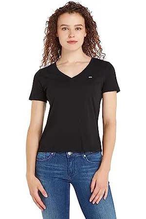 Tommy Hilfiger Tjw Slim Soft V Neck Tee Kurzarm Strickoberteile, Damen, , L