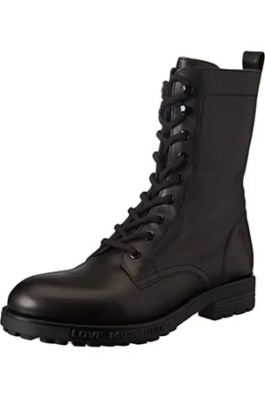 Moschino Damen precollezione Primavera Estate 2022 Halblange Stiefel, Nero, 38 EU