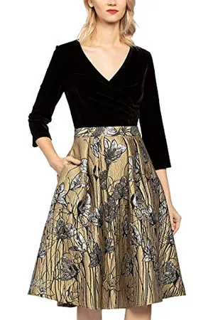 Apart Damen Jacquard Dress Partykleid,, per pack , 42 (Herstellergröße: 42)