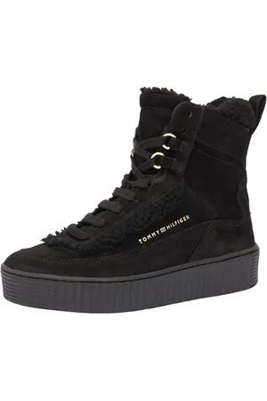Tommy Hilfiger Damen Essential LACE UP WARMBOOTIE FW0FW07503 Niedrige Stiefel, (Black), 36 EU