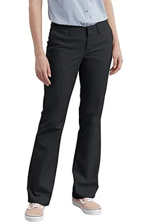 Dickies Damen Flat Front Stretch Twill Pant Slim Fit Bootcut Khakis, , 46