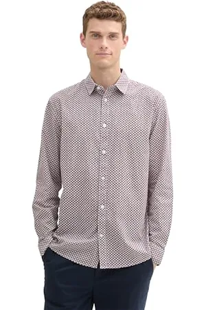 TOM TAILOR Herren Regular Fit Hemd mit Muster, , XXXL