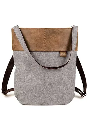 Zwei Olli Rucksack OR12, (Grau / Braun)