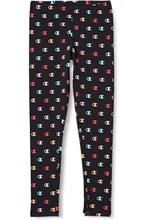 Champion Mädchen und Jungen Legacy American Classics All Over Multicolor Logo Leggings, , 13-14 Jahre