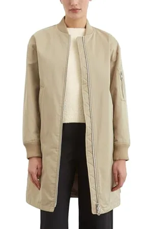 Marc O’ Polo Marc OߴPolo Damen Blouson lang wasserabweisend, Beige (Dusty Sand), 44
