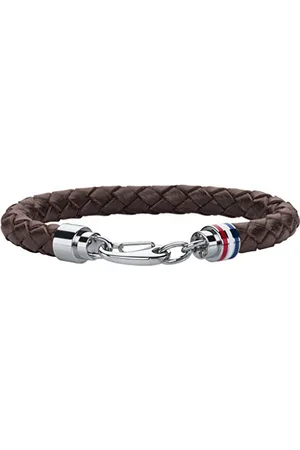 Tommy Hilfiger Jewelry Geflochtenes Lederarmband für Herren - Erhältlich aus Braune oder Schwarze Farbe