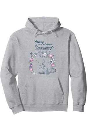 Moomin Not Afraid Comet In land Snorkmaiden Zitat Pullover Hoodie