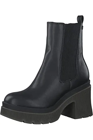 QS by s.Oliver Damen 5-5-25443-29 Chelsea-Stiefel, Black/Khaki, 36 EU
