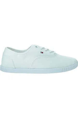 Tommy Hilfiger Damen Sneaker Canvas Lace Up Schuhe, (White), 37