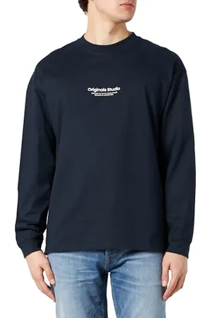 JACK & JONES Herren Jorvesterbro Tee Ls Crew Neck Langarmshirt, , S