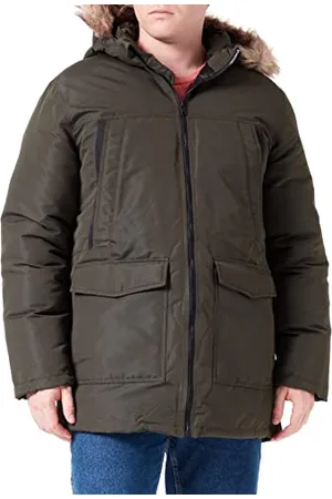 JACK & JONES Herren Warm Gefütterte Winter Jacke | Parka Blouson | mit Kunstfell Kapuze JJECRAFT, Farben: , Größe Jacken:M