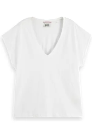 Scotch&Soda Damen T-Shirt Core Slub V-Neck T-Shirt, ,S