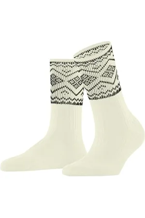 ESPRIT Damen Socken Selbu Shimmer W So Baumwolle gemustert 1 Paar, , 39-42