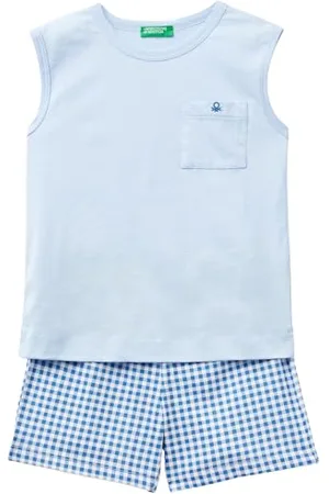 Benetton Jungen Pig(Tank+Short) 30960P06P Baby-und Kleinkind-Schlafanzüge, , XXS