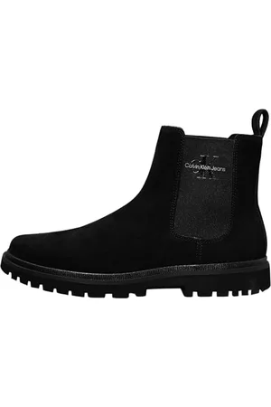 Calvin Klein Herren Eva Boot MID Chelsea Iconic DR YM0YM01080 Stiefel, Schwarz (Triple Black), 46 EU
