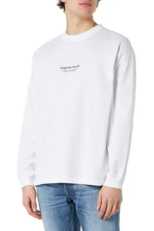 JACK & JONES Herren Jorvesterbro Tee Ls Crew Neck Langarmshirt, , S