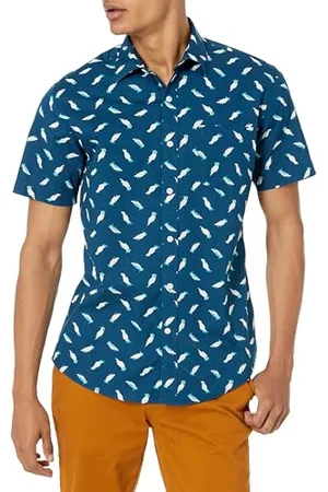 Amazon Herren Kurzärmeliges Hemd mit Aufdruck, Normale Passform, , XXL