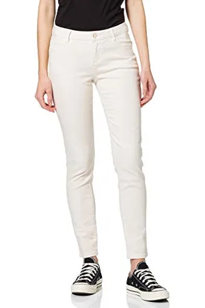 Morgan Röhrenhose mit niedriger Taille Elfenbein 40