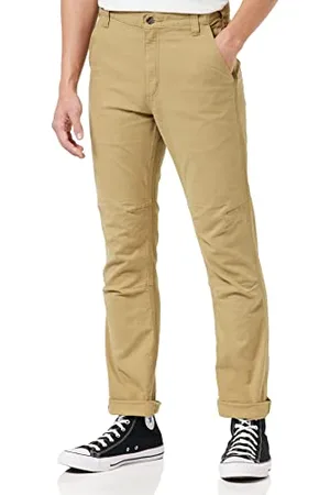 Carhartt Herren Rugged Flex® Straight Fit 5-Pocket Canvas-Arbeitshose, Dunkles Khaki, W32/L34