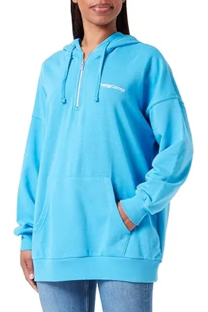 TheJoggConcept JCSAFINE Damen Sweatshirt Pullover Sweater Hoodie Kapuzen-Pullover mit Kapuze mit Reißverschluss mit Känguru-Tasche, Größe:XS, Farbe: