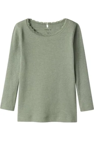 NAME IT Mädchen Nmfkab Top Noos Langarmshirt, , 98 EU