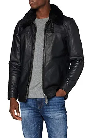Schott NYC Herren Lcmaine Lederjacke, , XXXL